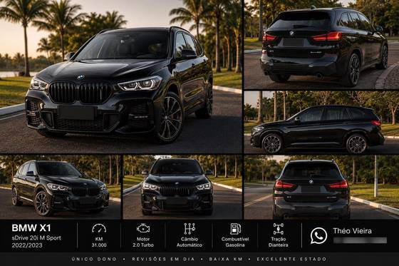 BMW X1 2.0 16V TURBO ACTIVEFLEX SDRIVE20I M SPORT 4P AUTOMÁTICO BMW X1 2.0 16V TURBO ACTIVEFLEX SDRIVE20I M SPORT 4P AUTOMÁTICO